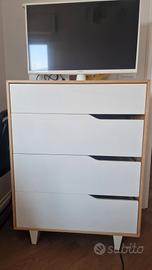 Cassettiera IKEA MANDAL 6 cassetti bianco/betulla