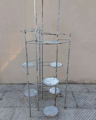 Struttura espositore metallo design art porta vasi
