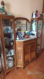Credenza / Vetrina vintage in legno con sp