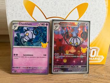 Pokemon Set due carte Chandelure  del 30°anno
