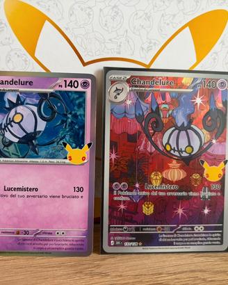 Pokemon Set due carte Chandelure  del 30°anno