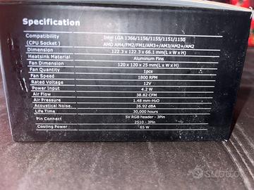 dissipatore ad aria rgb per PC fisso