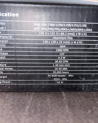 dissipatore ad aria rgb per PC fisso