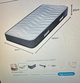2 materassi singoli con due reti singole