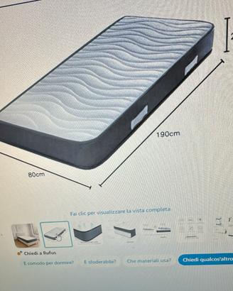 2 materassi singoli con due reti singole