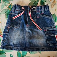 Gonna in Denim bambina Girlie Taglia 3 anni