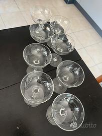 8 bicchieri di cristallo