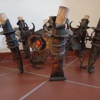 lampadario  ferro battuto   tavernetta