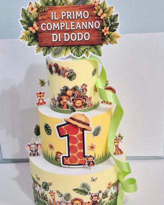 Torta scenografica safari 1° compleanno

