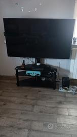 mobile porta TV in vetro nero