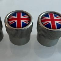 Set 4 tappi ruote Land Rover UK FLAG