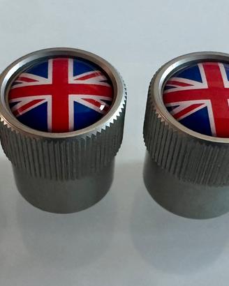 Set 4 tappi ruote Land Rover UK FLAG