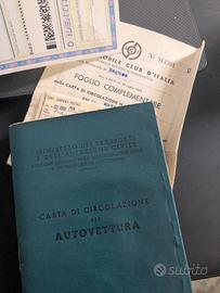 Fiat 500 F 1965 8 Bulloni Targhe  Documenti Orig.