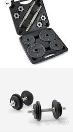 kit manubri e pesi 20 kg