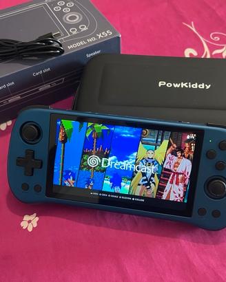 Powkiddy X55 Blu come nuova+Custodia+MicroSd64 gb
