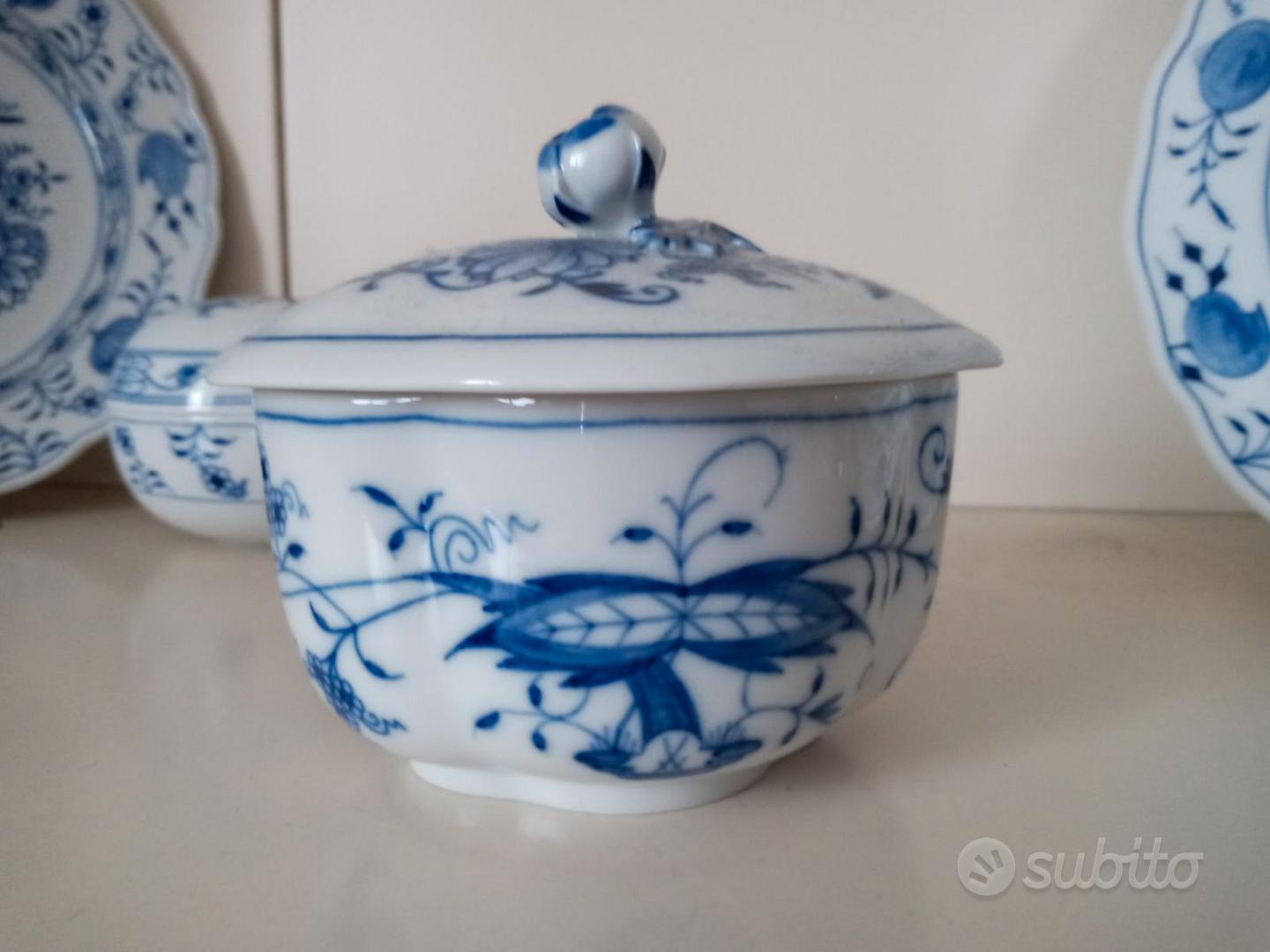 MEISSEN - Zucchiera In Porcellana Cipolla Blu  Zwiebelmuster  Dipinto A Mano 1 Wahl Suikerkom Porselein