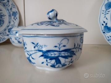 Scatole in porcellana Meissen cipolla blu