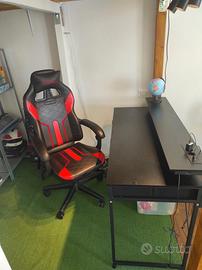 Scrivania e poltrona gaming insieme o separati