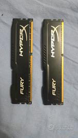 ram fury HyperX ddr 3 2×8gb 