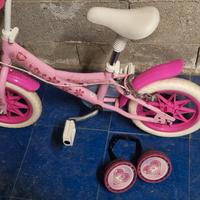 Bicicletta bambina rosa e bianca