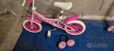 Bicicletta bambina rosa e bianca