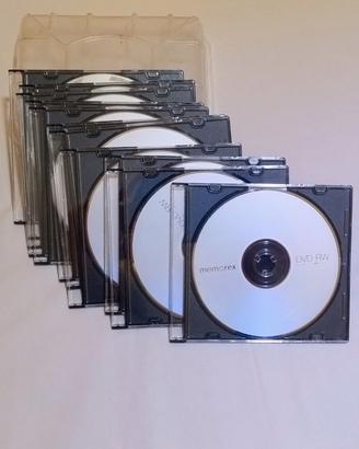 11x Memorex DVD-RW, 4.7 Gb con custodia