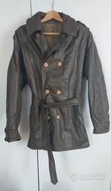 cappotto vintage in pelle MANI leather