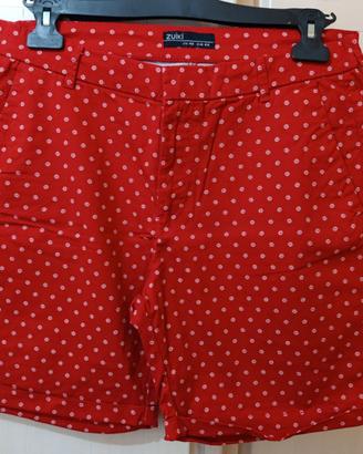 Pantaloncini Zuiki donna taglia 48 rossi - nuovi
