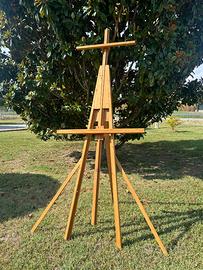 Cavalletto da pittura a treppiede in legno