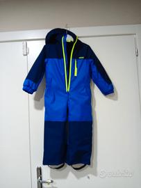 Tuta sci bambino 100 blu e azzurra 4 anni