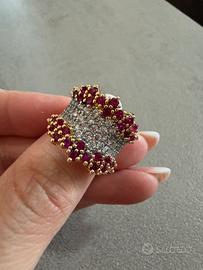 Anello in argenro 925 con moissanite