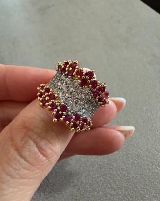 Anello in argenro 925 con moissanite