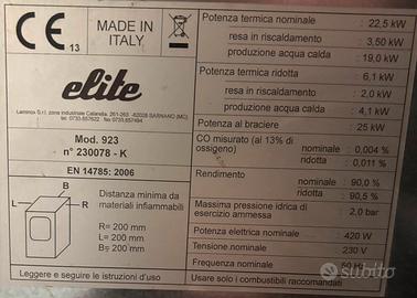 Stufa Idro a Pellet marca Elite mod 923 22.5 Kw