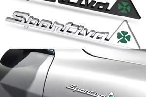 2 Stemmi adesivi Sportiva Alfa Romeo Quadrifoglio