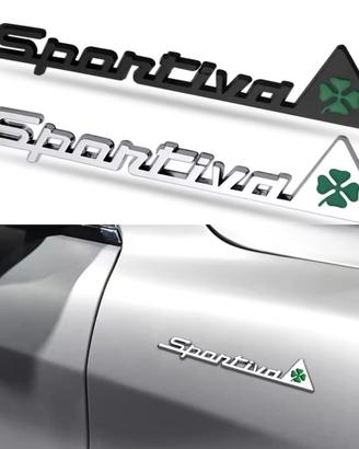 2 Stemmi adesivi Sportiva Alfa Romeo Quadrifoglio