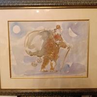 Acquarello autentico di Trento Longaretti