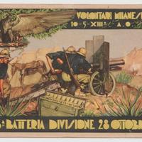 Cartolina orig. italiana Fasci Volontari Milanesi