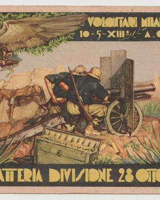 Cartolina orig. italiana Fasci Volontari Milanesi