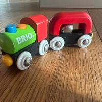 BRIO Locomotiva in Legno + Carro con Campanella
