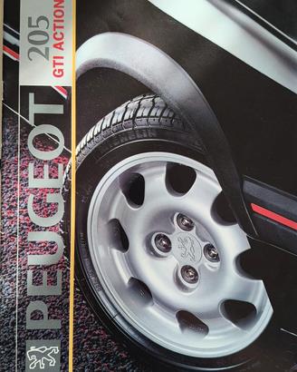 Brochure auto storiche Peugeot 205 GTI e Mini 