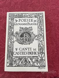Libro poesie di  Giovanni Pascoli