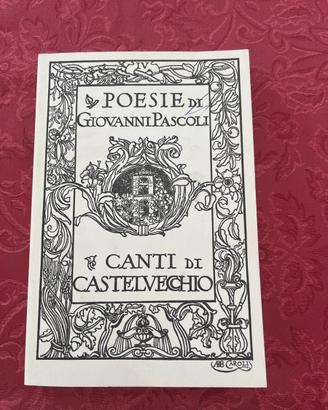 Libro poesie di  Giovanni Pascoli