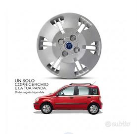 COPRICERCHIO RUOTA LOGO BLU PER PANDA 2003 - 2013