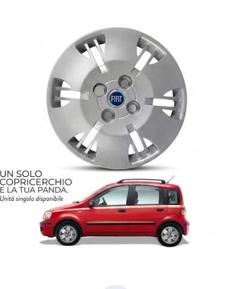 COPRICERCHIO RUOTA LOGO BLU PER PANDA 2003 - 2013
