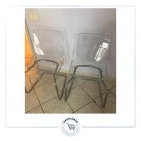 Splendide N. 2 sedie con struttura in acciaio