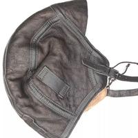 Cappello aviatore vintage in pelle e pelo  pecora