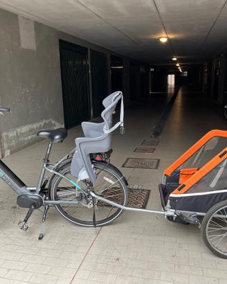 Bici elettrica con rimorchio Brinke