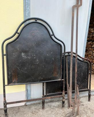 Struttura letto in ferro o in legno e specchiere