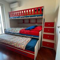 Sistema modulare tre letti a castello