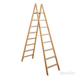 SCALA IN LEGNO CON PIOLI DOPPIA SALITA- 3,40 MT